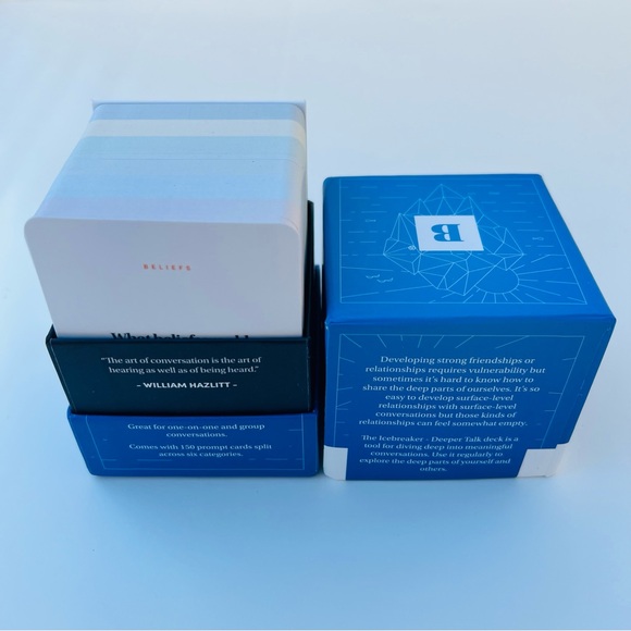 Starter Conversation Ice Breaker Deeper Talk 150Cards/Prompts Relationship Guide - Picture 6 of 7